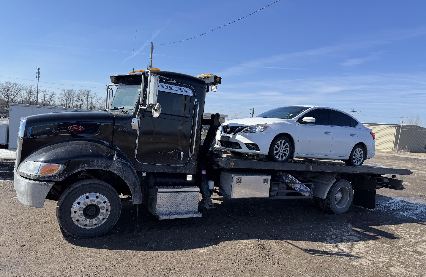 Tow truck ready for service